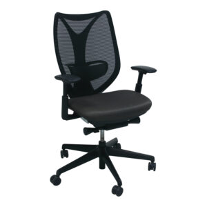 Teknion Sabrina Used Black Mesh Back Task Chair, Charcoal