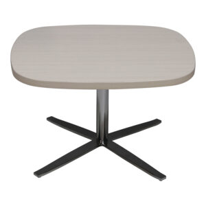 Global 26 In Used Square Laminate Occasional Table, White Taupe