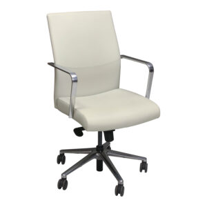 Keilhauer Vanilla Used PU Leather Conference Chair, Cream