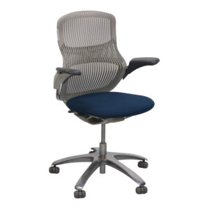 Knoll Generation Used Task Chair w Aluminum Base, Blue