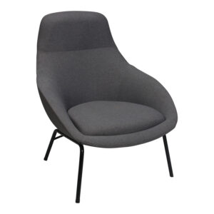 Naughtone Used Privacy Lounge Chair, Gray