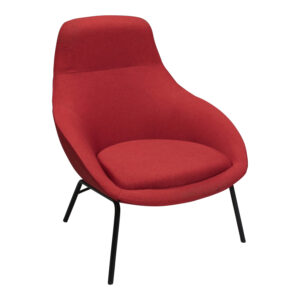 Naughtone Used Privacy Lounge Chair, Rust Red