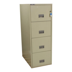 Schwab 5000 Used 4D Legal Sized Fire File Cabinet, Putty