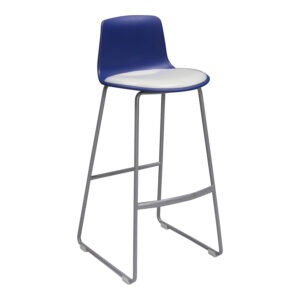 Steelcase Coalesse Used Enea Lottus Armless Stool, Blue and Light Gray