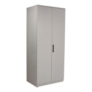 Steelcase Used Two Door Storage Cabinet 36x84 Inch, White