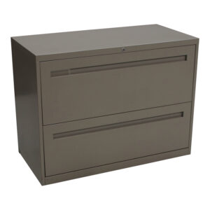 Teknion 2 Drawer Used 36 Inch Metal Lateral File, Gray