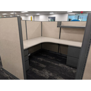 6x6 Haworth UniGroup Too Used Cubicle, Gray - Sold in Pods