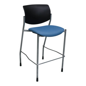 9to5 Shuttle Used Bar Stool, Blue and Black