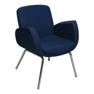 Global Cresent Used Guest Chair, Blue