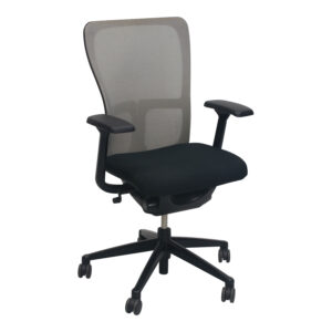 Haworth Zody Classic Used Gray Mesh Back Conference Chair, Black Seat