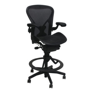 Herman Miller Aeron PostureFit Used Size B Stool, Carbon