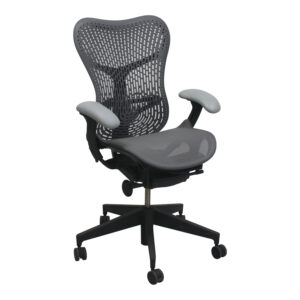 Herman Miller Mirra 2 Used Graphite Back Task Chair, Slate Gray Seat