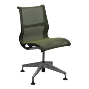 Herman Miller Setu Used Armless Side Chair, Chartreuse Green