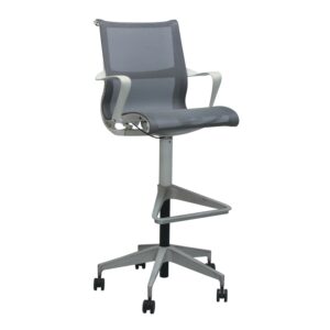 Herman Miller Setu Used Mesh Stool, Alpine
