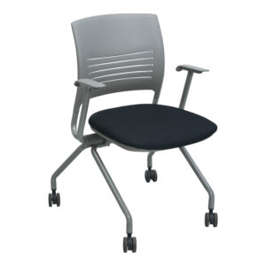 KI Strive Used Nesting Chair, Gray and Black