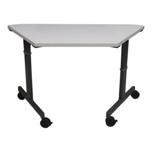 Knoll Pixel Used 24x48 Mobile Trapezoid Nesting Table, White