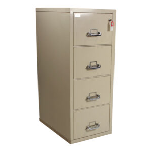 Korden Used 4 Drawer Legal Vertical Fire File Cabinet, Putty