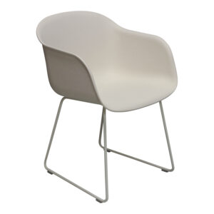 Muuto Fiber Used Armchair w Sled Base, Natural White