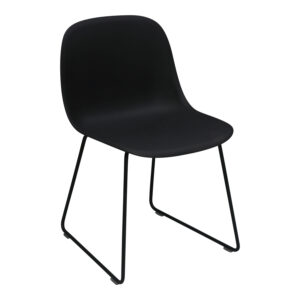 Muuto Fiber Used Side Chair w Sled Base, Black