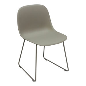 Muuto Fiber Used Side Chair w Sled Base, Gray