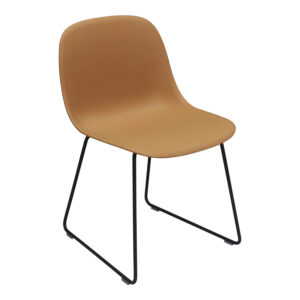 Muuto Fiber Used Side Chair w Sled Base, Ochre Seat