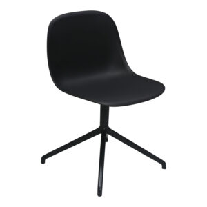 Muuto Fiber Used Side Chair w Swivel Base, Black