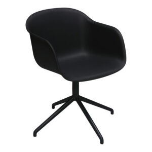 Muuto Fiber Used Swivel Armchair, Black