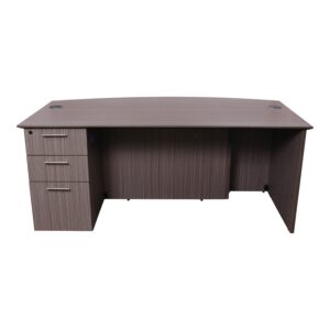 36x72 Used Laminate Single Pedestal Desk Ped Left, Drift