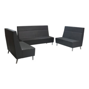 Global Used Three Piece Banquette Set, Gray