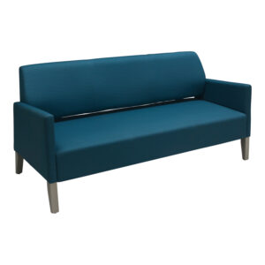 Global Used Three Seater Sofa, Teal Blue