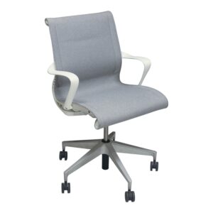 Herman Miller Setu Used Mesh Conference Chair, Light Gray