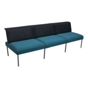 Herman Miller Used Public Office Landscape Three Seater Sofa, Gray and Blue