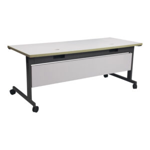 Knoll Pixel Used 30x72 Mobile Training Table w Modesty Panel, White