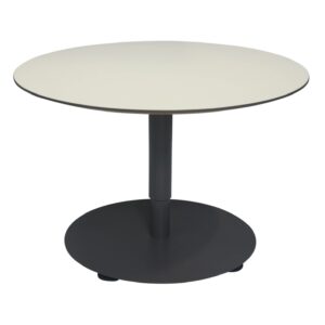 Knoll Used 42 In Round Adjustable Height Breakroom Table, Gray