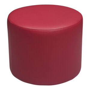 OFS Used Leather Ottoman, Red