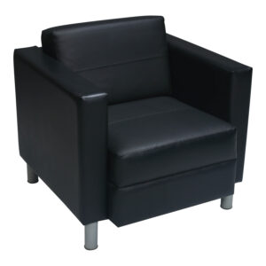 Offices To Go Used PU Leather Club Chair, Black