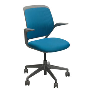Steelcase Cobi Used Mesh Back Conference Chair, Turquoise Blue