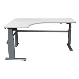 Steelcase Used L-shaped Sit Stand Desk w Computer Corner and Left Return, White
