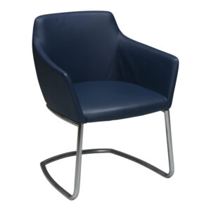 Stylex Nestle Series Used Sled Base Guest Chair, Blue