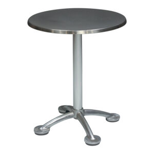 Used 24 In Occasional Table, Polished Aluminum