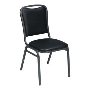 Used Banquet Stack Chair, Black