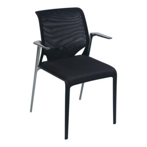 Vitra Used Stacking Mesh Back Guest Chair, Black