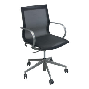 iDesk Used Mesh Back Conference Chair, Black