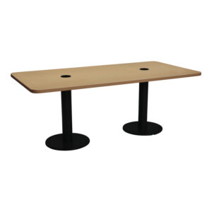Steelcase Coalesse Used 6 Foot Laminate Meeting Table w Powered Grommets, Maple