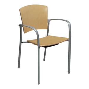 Steelcase Coalesse Used Wood Veneer Stack Chair, Maple