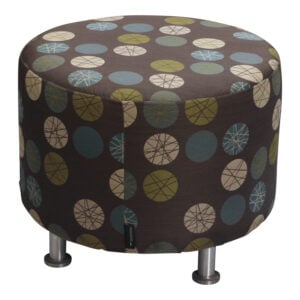Steelcase Turnstone Used 24 In Ottoman, Brown Circle Pattern
