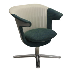 Steelcase i2i Used Coconut Mesh Lounge Chair, Green Weave Pattern
